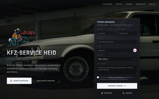 Website Referenz: KFZ-Service Heid Autowerkstatt Kitzingen